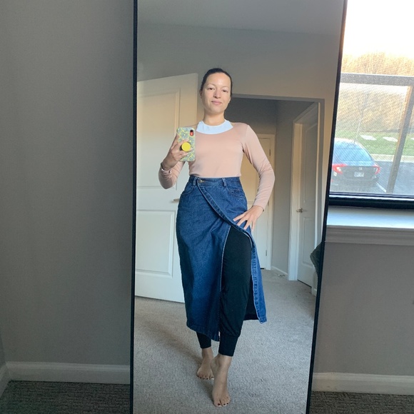 90s Vintage The Limited Denim Wrap Skirt, Sz 4/26, Like New - Picture 5 of 13
